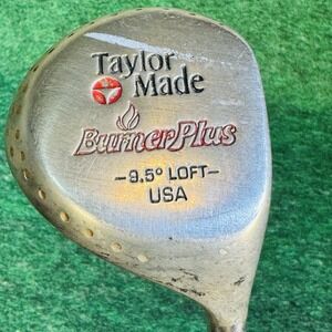 Vintage TaylorMade BurnerPlus Driver 9.5° Mens RH Steel Silver Golf Club USA